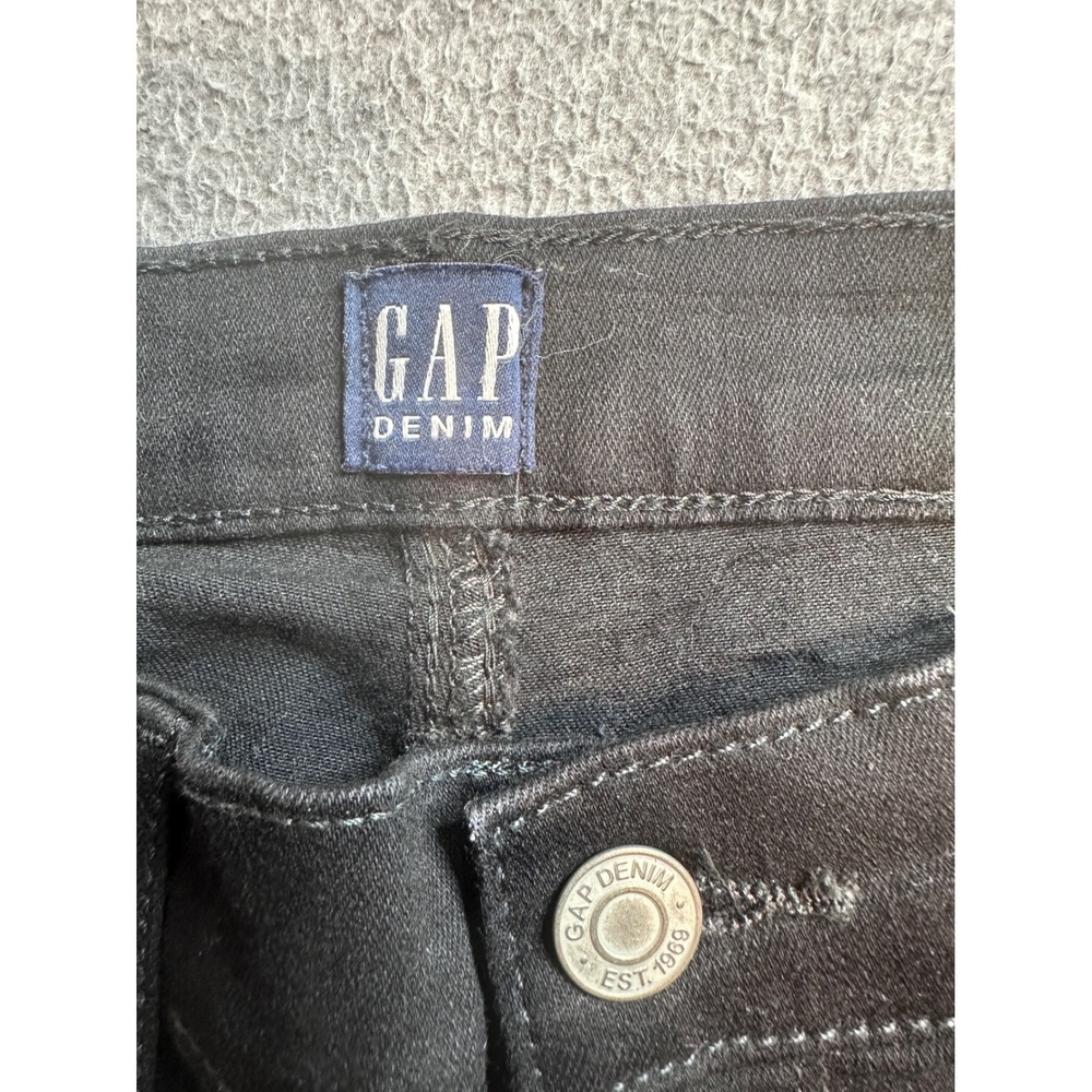 Gap Denim Favorite Jegging Skinny Jeans Womens 30 Black Wash Denim Mid Rise - Picture 3 of 14